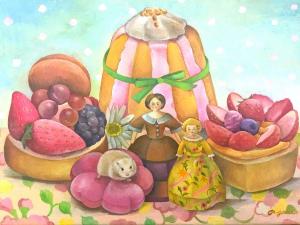 水田彩生の作品「春色おやつ」