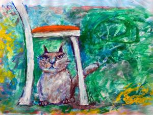 ふかだけんじの作品「椅子と猫」