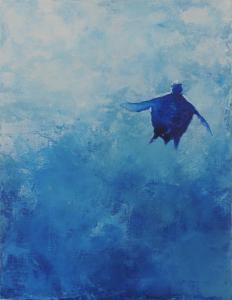 Keiko Okanoの作品「eternal blue 回遊ウミガメ」