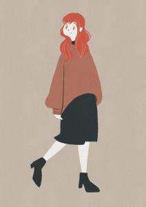 Pino1007の作品「ふらっと女子」
