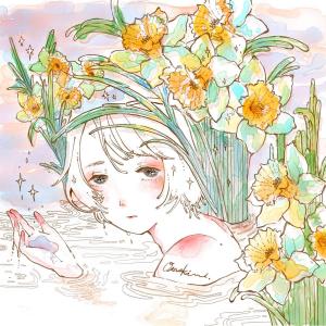 おつきみの作品「水仙に潜む」