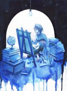 芦屋マキの作品「青のアトリエ」