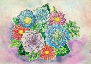 水森 なるの作品「スプリングフラワー」