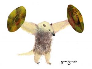サクマユウコの作品「マーチングバンド シンバルのミナミコアリクイ」