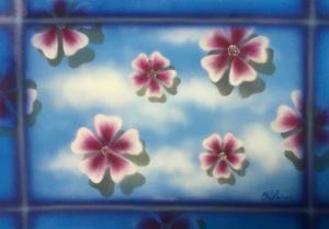 坂本 千春の作品「ゼニアオイと夏の空」