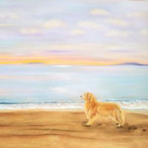 April Rubyの作品「犬のいる風景 〜きみのいる海〜(正方形)」