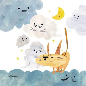 せのおしんやの作品「雲の子モックと猫」
