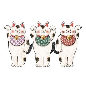 八雲 凪咲の作品「招き猫トリオ」