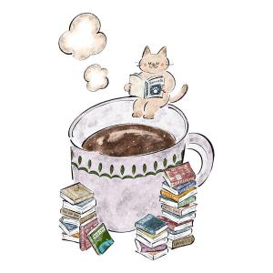 八雲 凪咲の作品「猫と本とコーヒー」