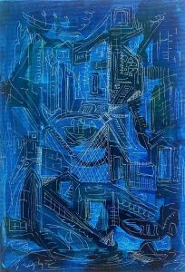 ヒロ・ヤタベの作品「City, Night of Silence(街、静寂の夜)」